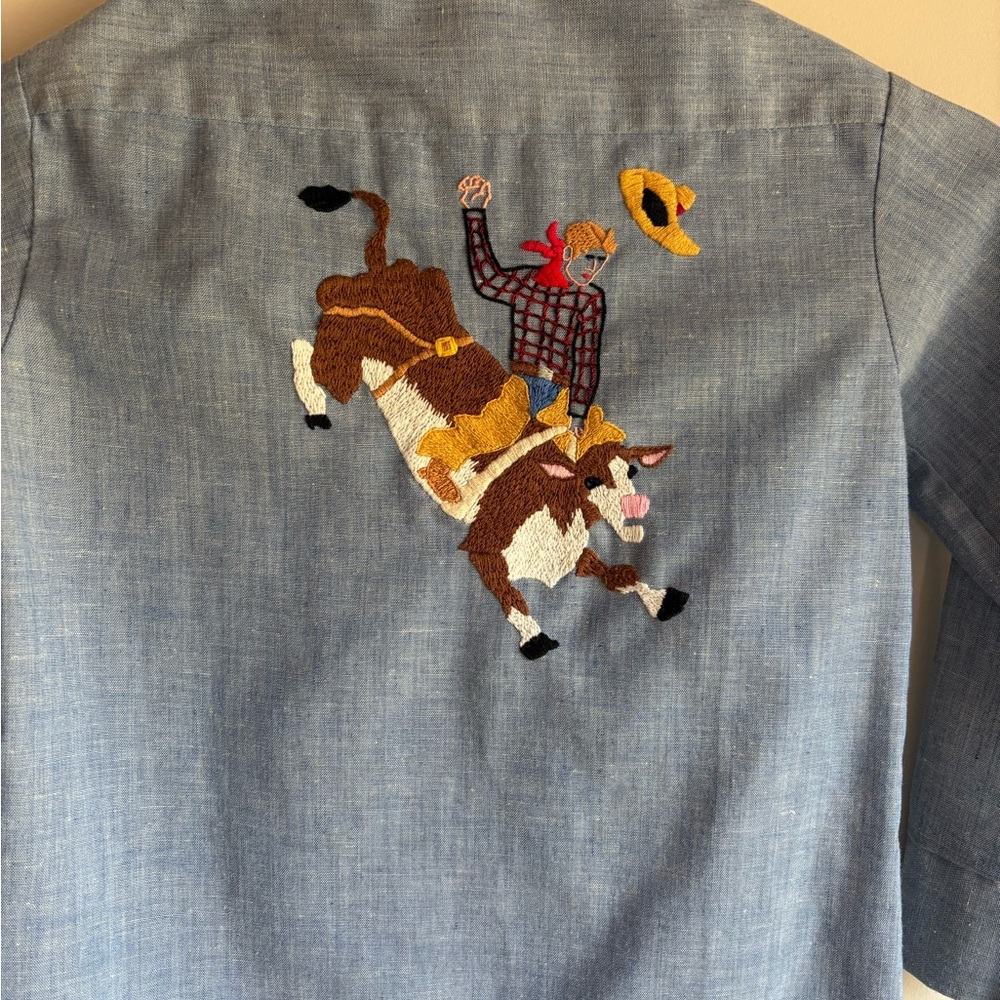 Embroidered Cowboy Chambray Shirt